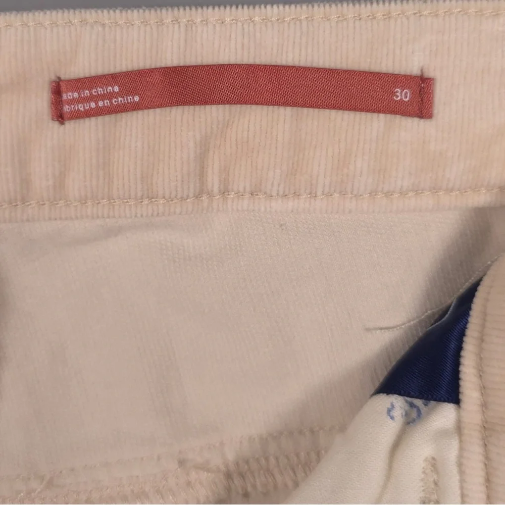 ANTHROPOLOGIE PILCRO Women’s Corduroy High Rise Skinny Pants 30 Slim Cream Tan‎